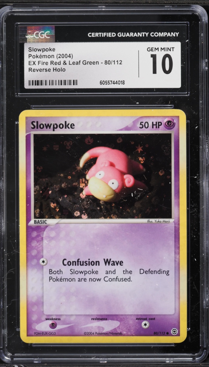 2004 Pokemon EX FireRed & LeafGreen Reverse Holo Slowpoke #80 CGC 10 GEM MINT