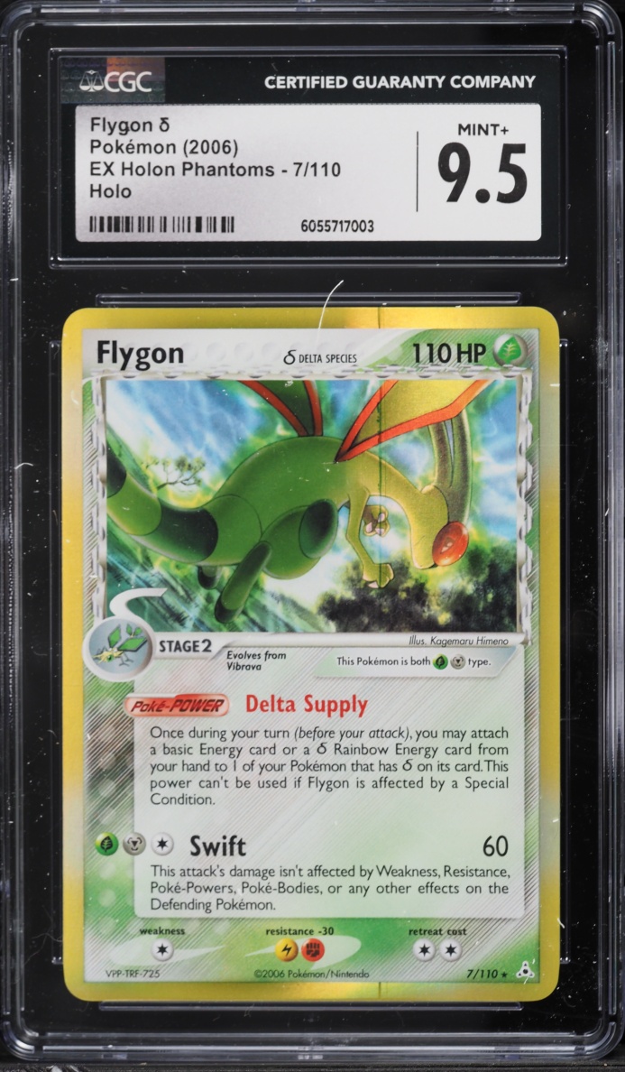 2006 Pokemon EX Holon Phantoms Holo Flygon #7 CGC 9.5 MINT+