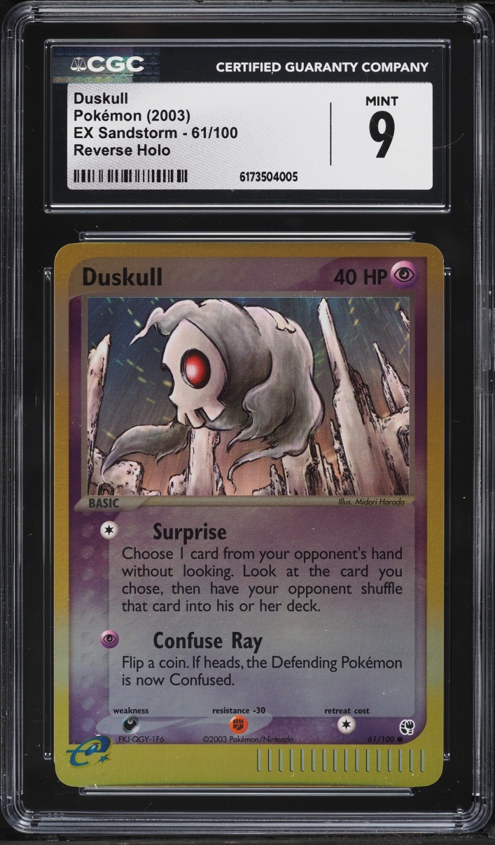 2003 Pokemon EX Sandstorm Reverse Holo Duskull #61 CGC 9 MINT