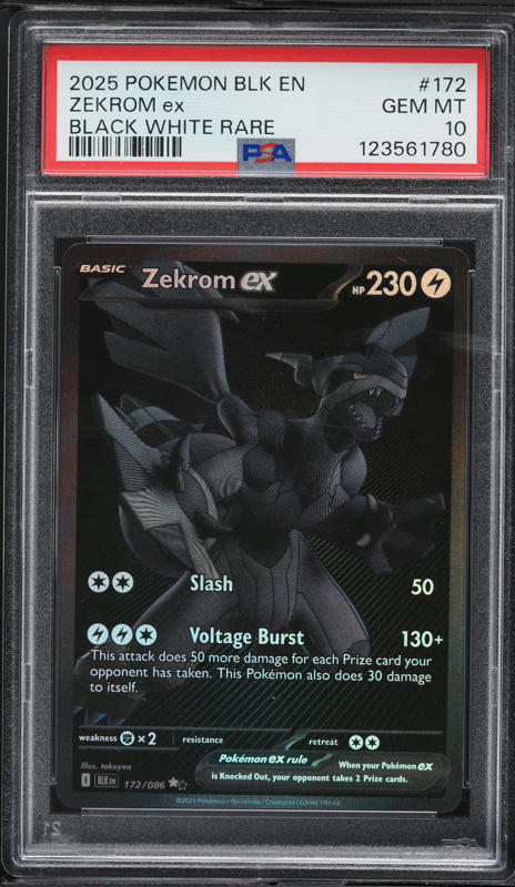 2025 Pokemon Japanese SV Black Bolt Full Art Zekrom ex #174 CGC 10