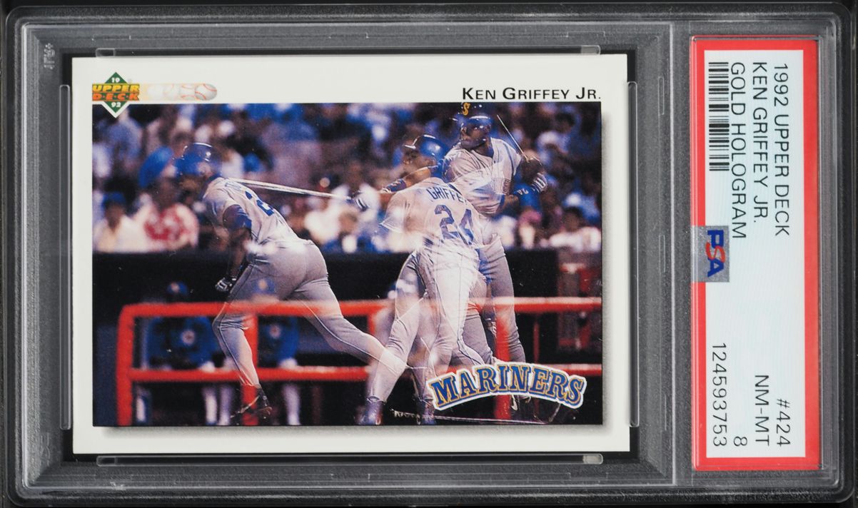 1992 Upper Deck Gold Hologram Ken Griffey Jr. #424 PSA 8 NM-MT