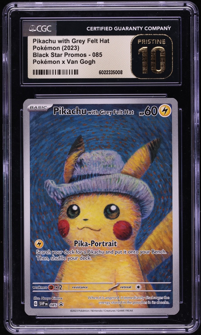 2023 Pokemon Scarlet & Violet Promo Van Gogh Pikachu With Grey Felt Hat #85 CGC 10 PRISTINE