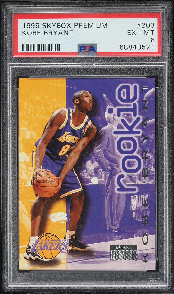 1996 Skybox Premium Kobe Bryant ROOKIE #203 PSA 6 EXMT