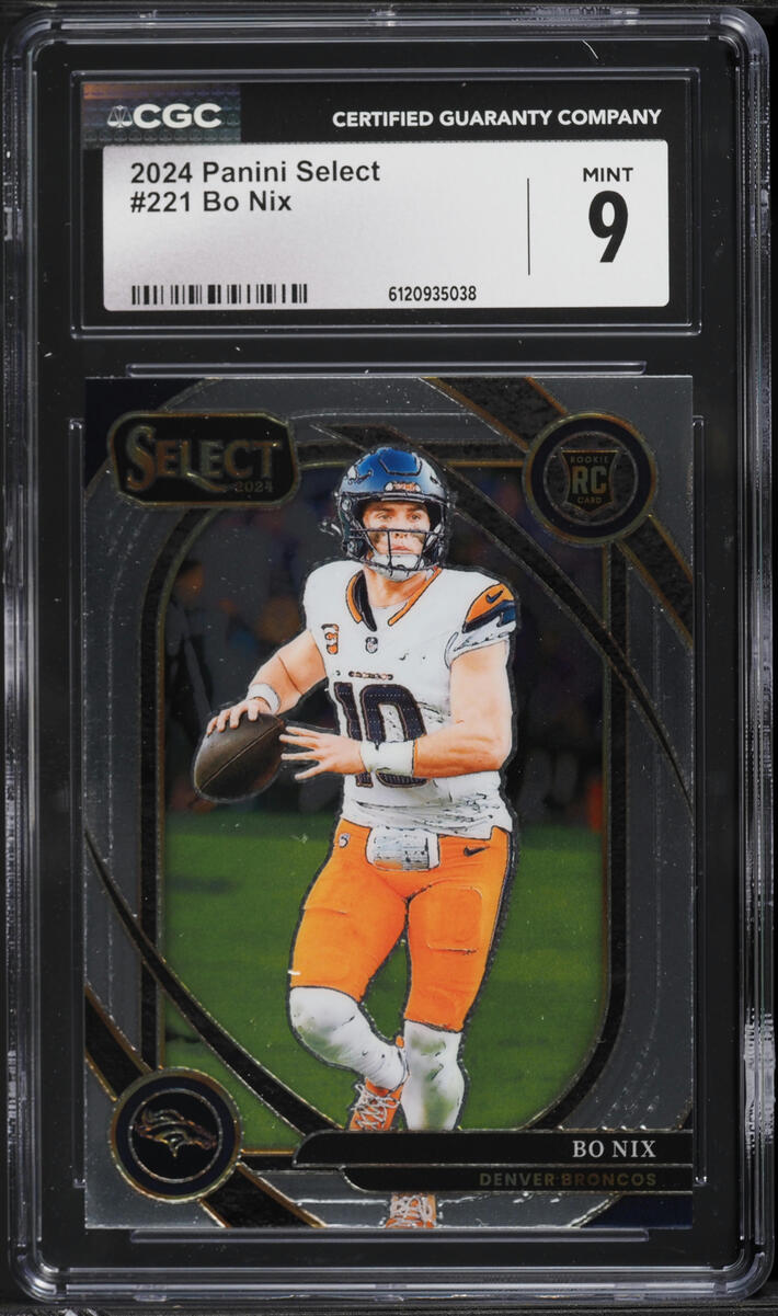 2024 Select Club Level Bo Nix ROOKIE #221 CGC 9 MINT