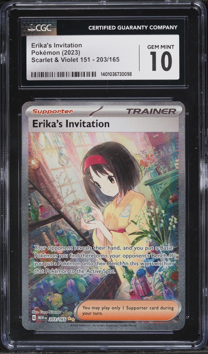 2023 Pokemon Scarlet & Violet 151 SIR Erika's Invitation #203 CGC 10 GEM MINT
