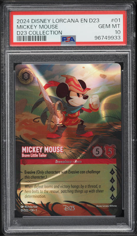 2022 Disney Lorcana Promo D23 Expo Mickey Mouse #1 PSA 10 GEM MINT