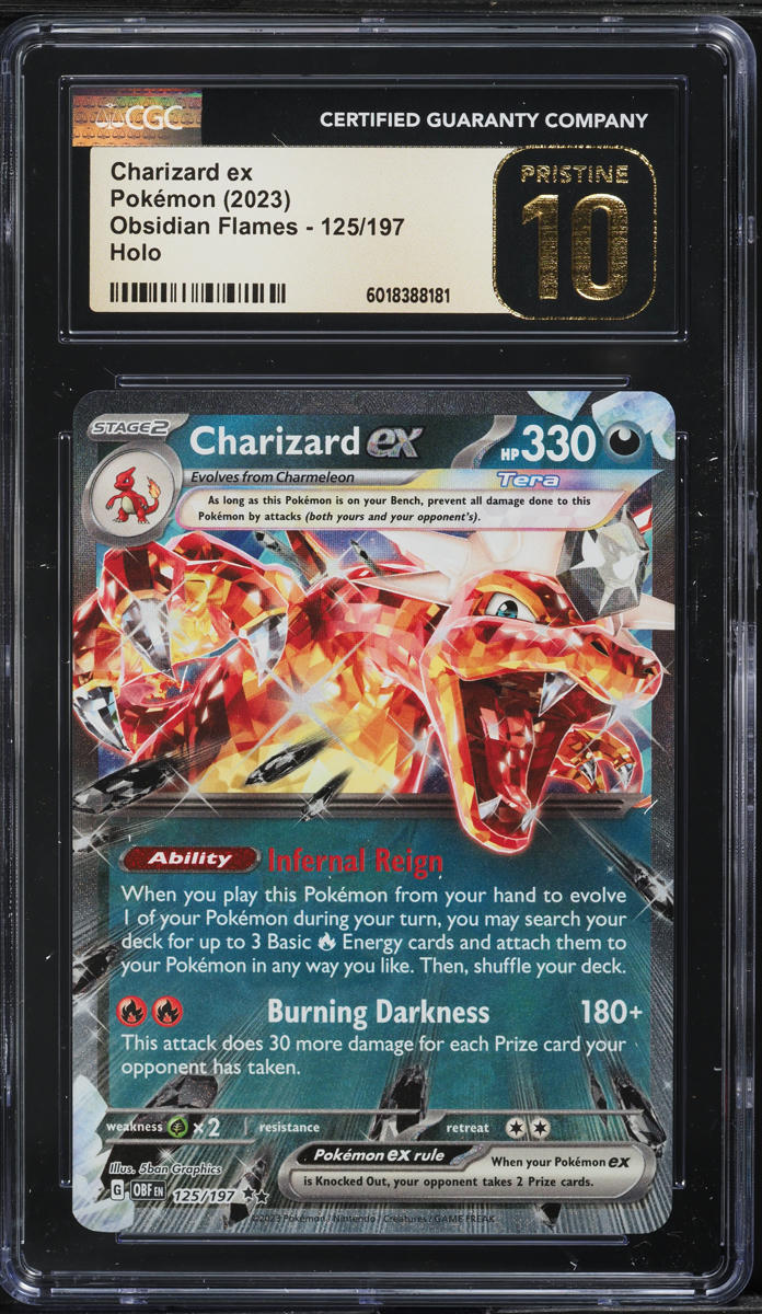 2023 Pokemon Scarlet & Violet Obsidian Flames Charizard ex #125 CGC 10 PRISTINE