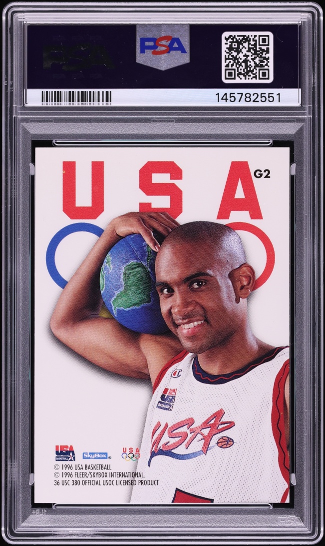 1996 Skybox USA Gold Sparkle Grant Hill #G2 PSA 8.5 NM-MT+ - Photo 2