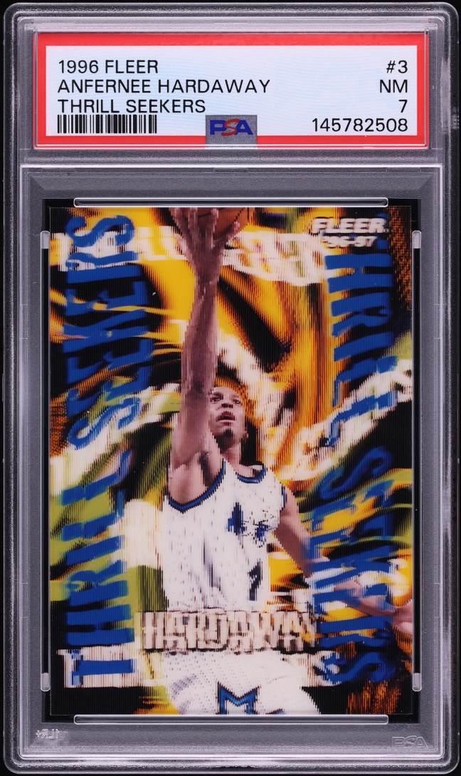 1996 Fleer Thrill Seekers Anfernee Hardaway #3 PSA 7 NRMT - Photo 1