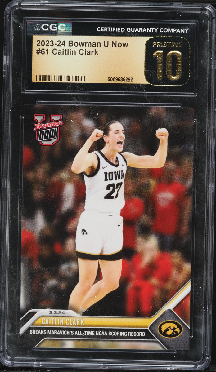 2023 Bowman U Now Caitlin Clark ROOKIE #61 CGC 10 PRISTINE
