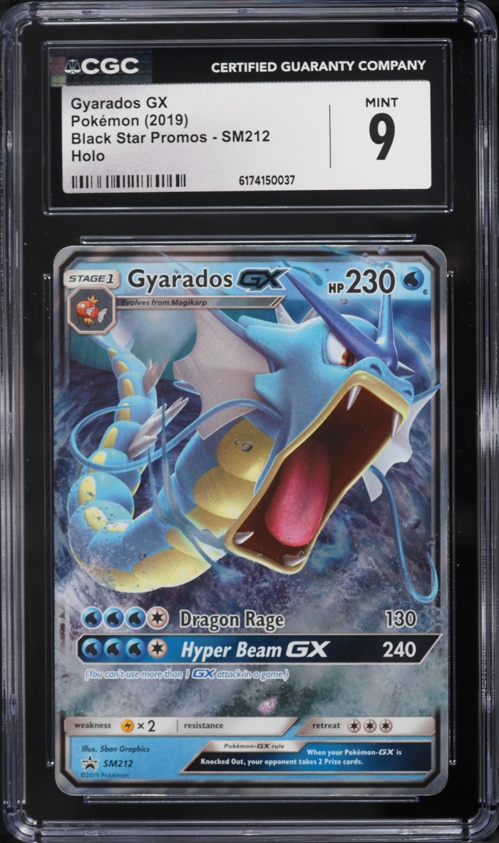 2019 Pokemon Sun & Moon Promo Hidden Fates Holo Gyarados GX #SM212 CGC 9 MINT