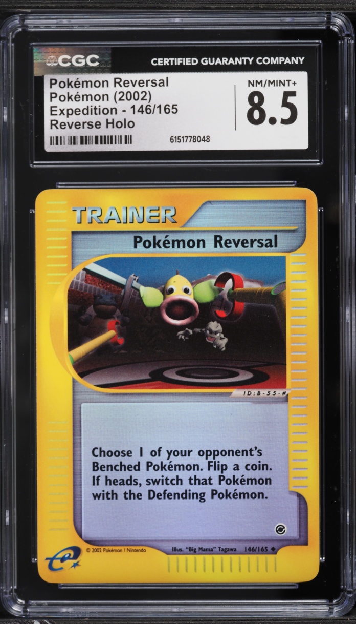 2002 Pokemon Expedition Reverse Holo Pokemon Reversal #146 CGC 8.5 NM-MT+