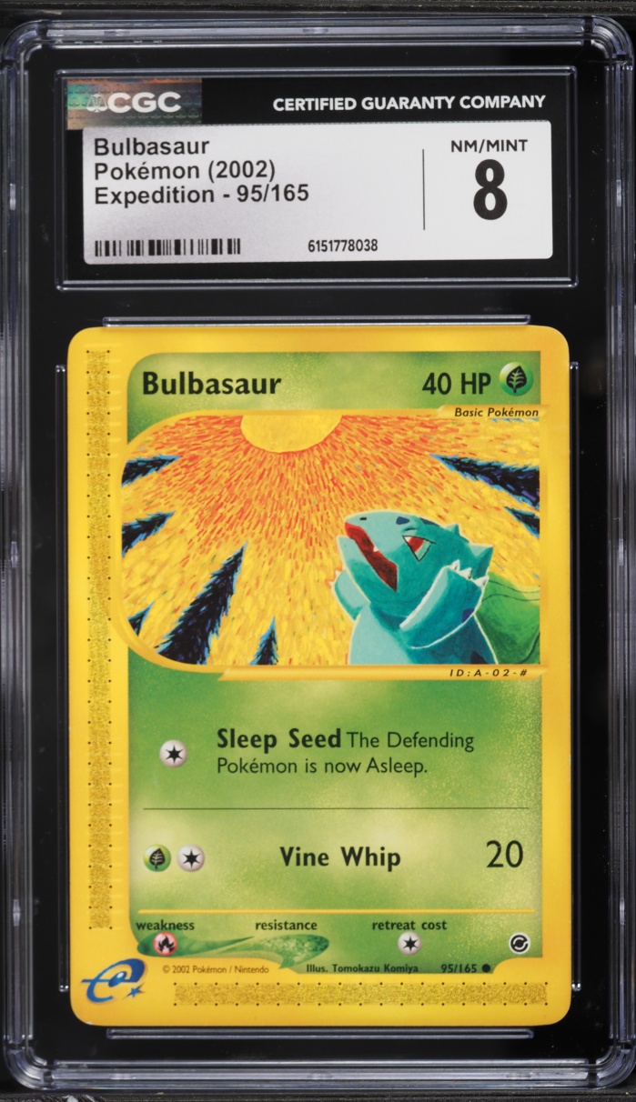 2002 Pokemon Expedition Bulbasaur #95 CGC 8 NM-MT