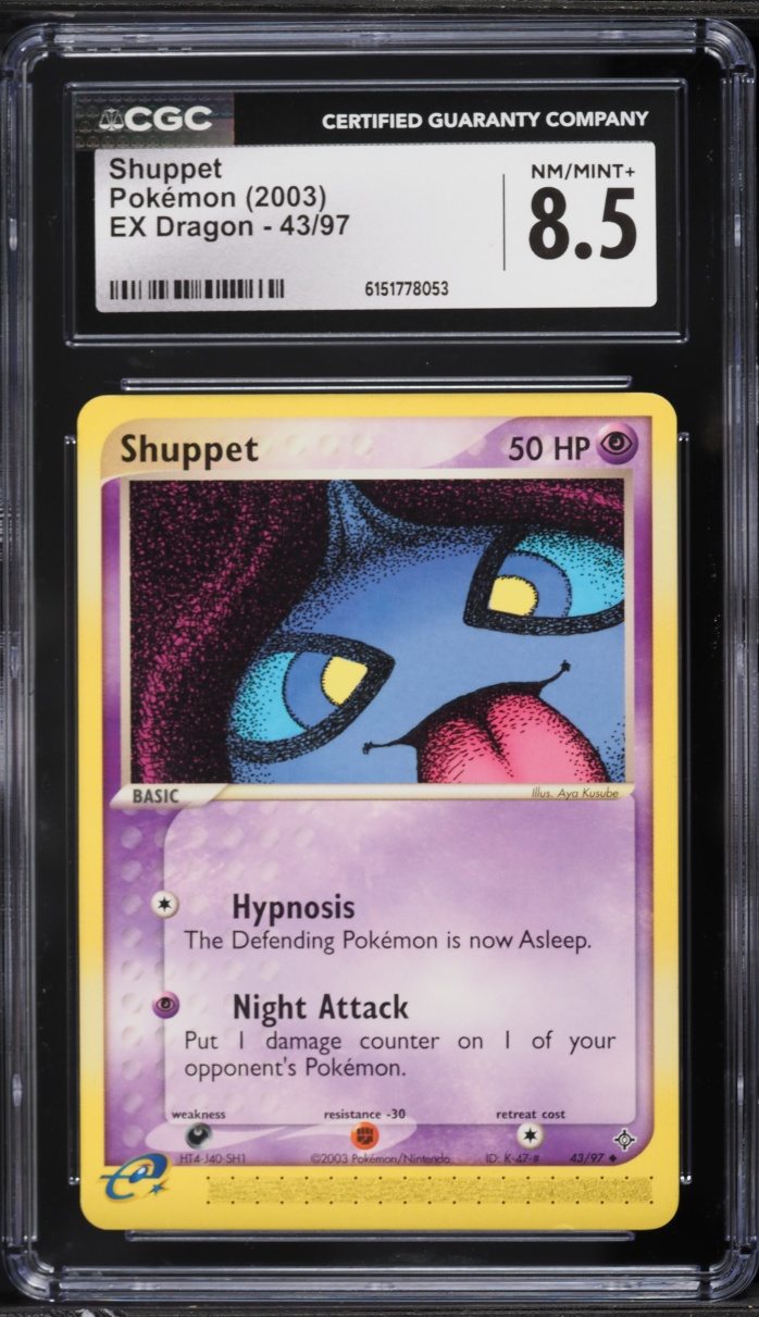 2003 Pokemon EX Dragon Shuppet #43 CGC 8.5 NM-MT+