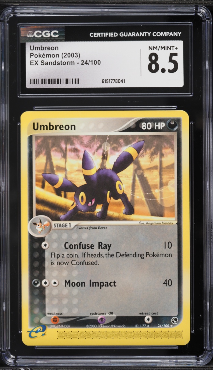 2003 Pokemon EX Sandstorm Umbreon #24 CGC 8.5 NM-MT+