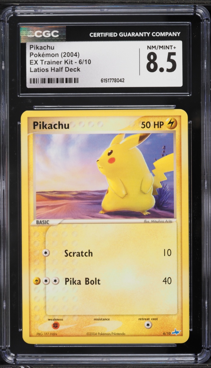 2004 Pokemon EX Trainer Kit Latios Half Deck Pikachu #6 CGC 8.5 NM-MT+