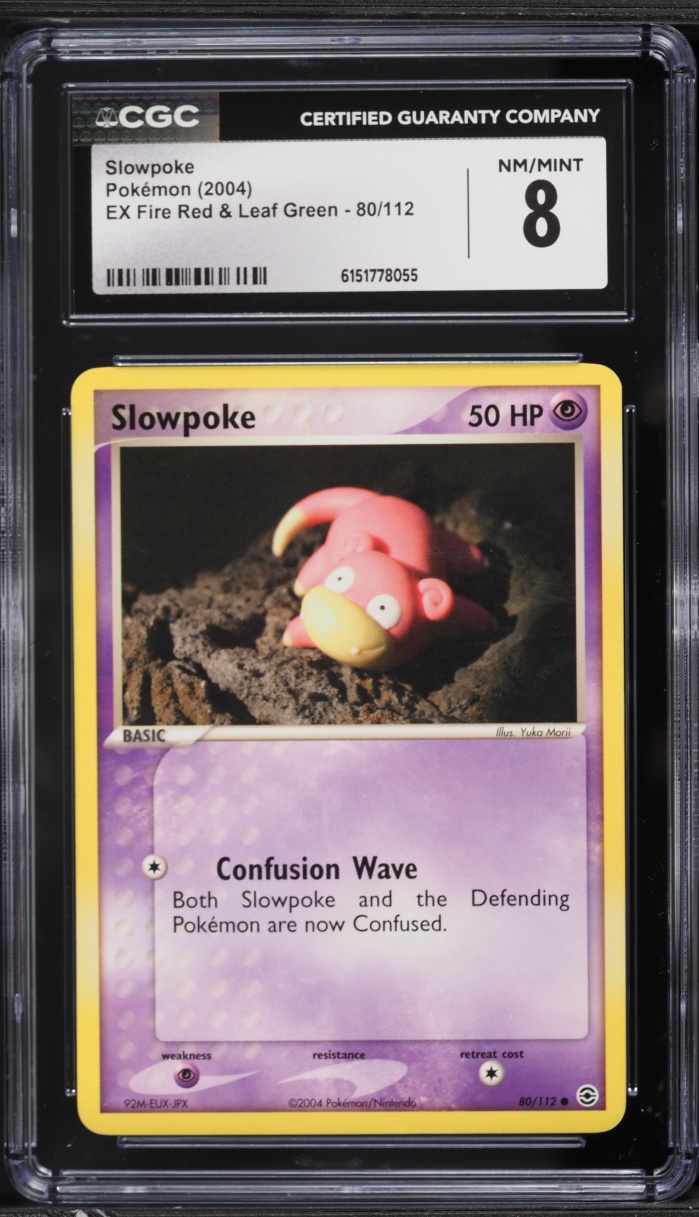 2004 Pokemon EX Fire Red & Leaf Green Slowpoke #80 CGC 8 NM-MT