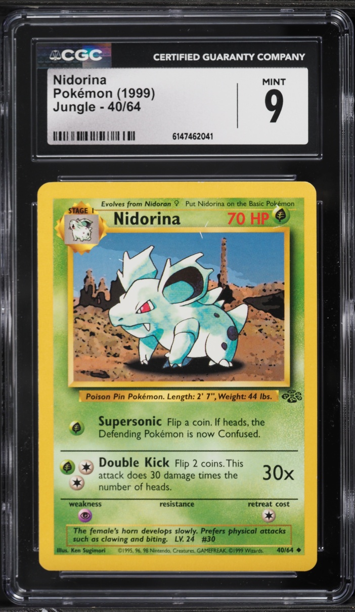 1999 Pokemon Jungle Nidorina #40 CGC 9 MINT