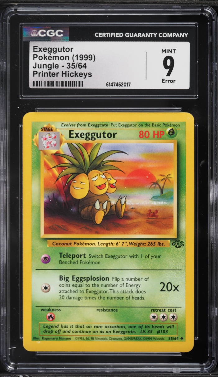 1999 Pokemon Jungle Error Exeggutor #35 CGC 9 MINT