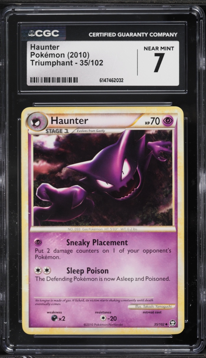 2010 Pokemon HeartGold & SoulSilver Triumphant Haunter #35 CGC 7 NRMT