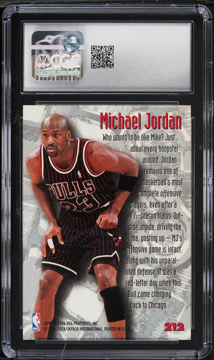 1995 Metal Nuts & Bolts Michael Jordan #212 CGC 7 NRMT