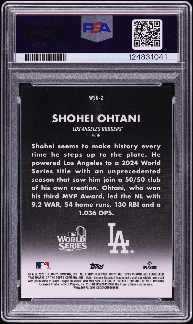 2025 Topps Chrome World Series At Night Shohei Ohtani #WSN-2 PSA 10 GEM MINT