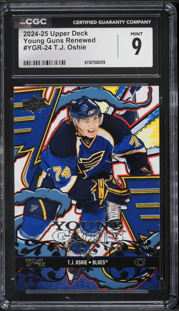 2024 Upper Deck Young Guns Renewed T.J. Oshie #YGR-24 CGC 9 MINT