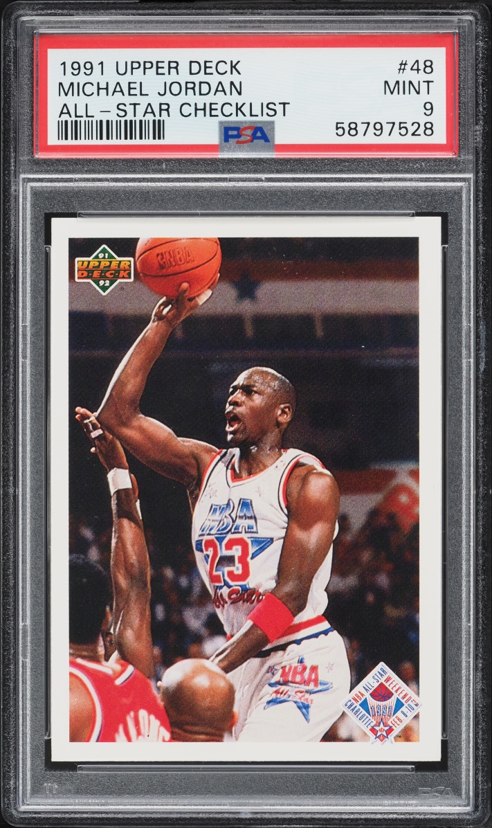 1991 Upper Deck All-Star Checklist Michael Jordan #48 PSA 9 MINT