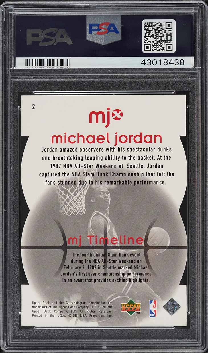1998 Upper Deck MJx Timepieces Red Michael Jordan /2300 #2 PSA 9 MINT