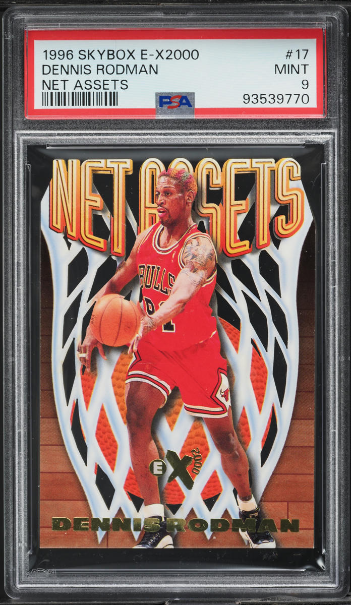 1996 Skybox E-X2000 Net Assets Dennis Rodman #17 PSA 9 MINT