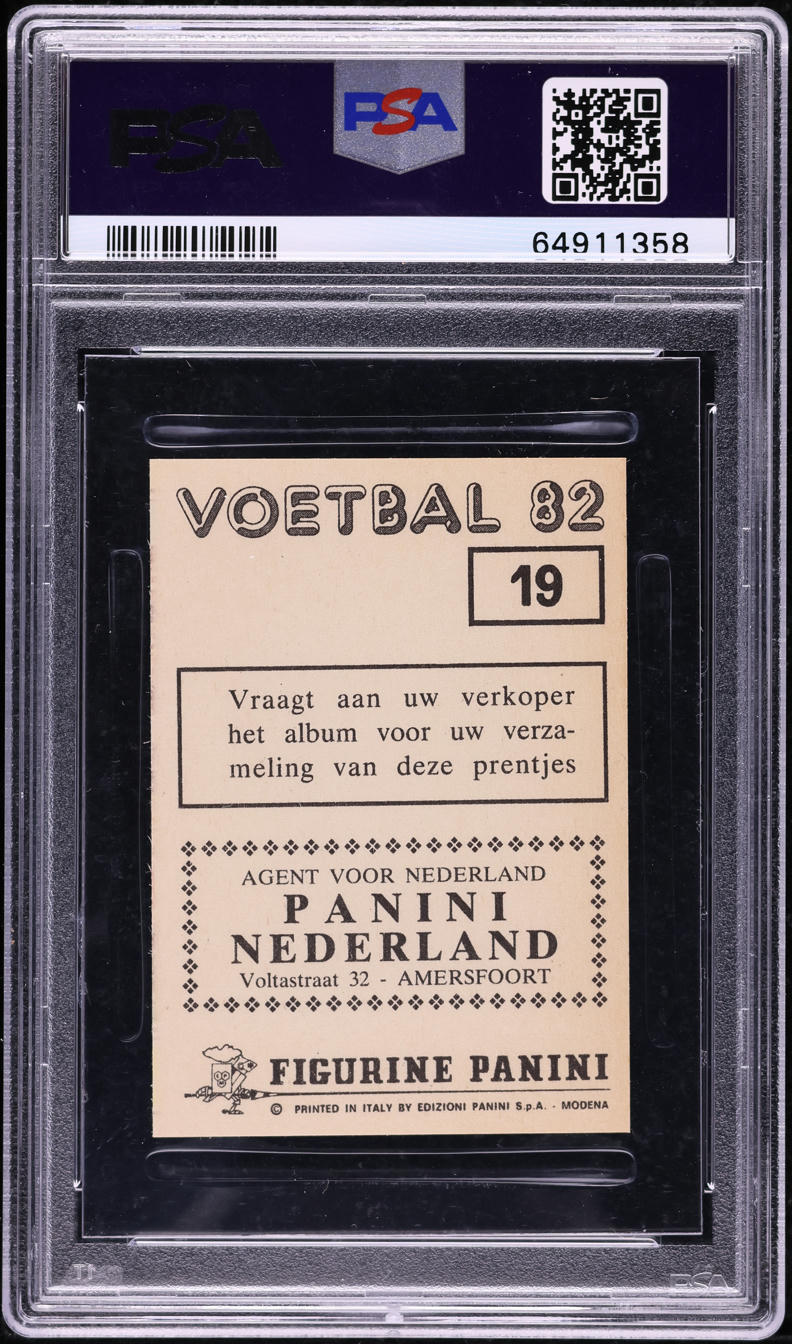 1981 Panini Voetbal '82 Frank Rijkaard ROOKIE #19 PSA 9 MINT
