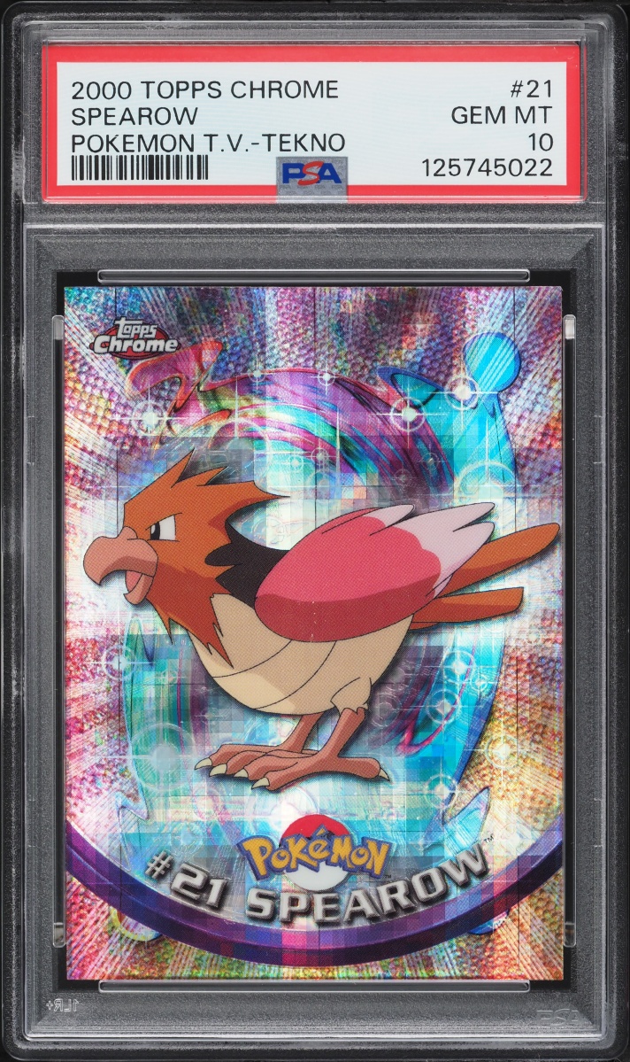 2000 Topps Chrome Pokemon Series 1 Tekno Spearow #21 PSA 10 GEM MINT
