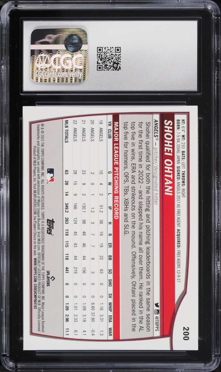 2023 Topps Big League Shohei Ohtani #200 CGC 9.5 MINT+