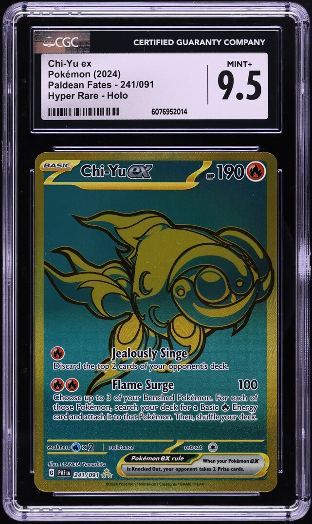 2024 Pokemon SV Paldean Fates HR Chi-Yu ex #241 CGC 9.5 MINT+