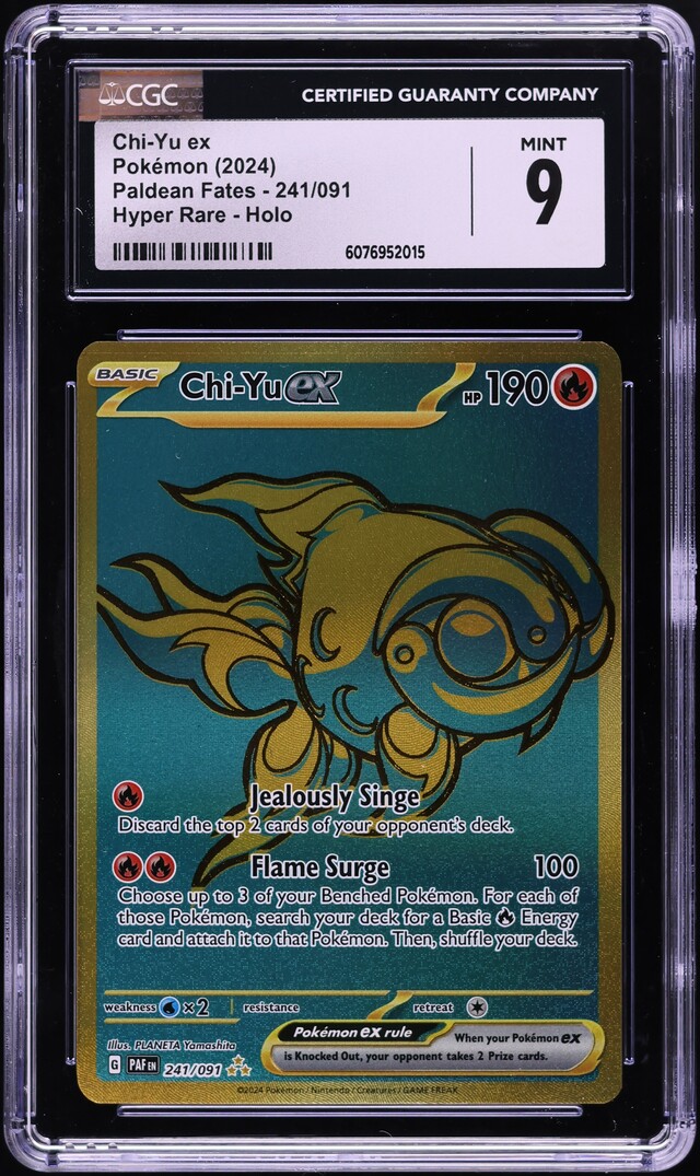 2024 Pokemon SV Paldean Fates HR Chi-Yu ex #241 CGC 9 MINT