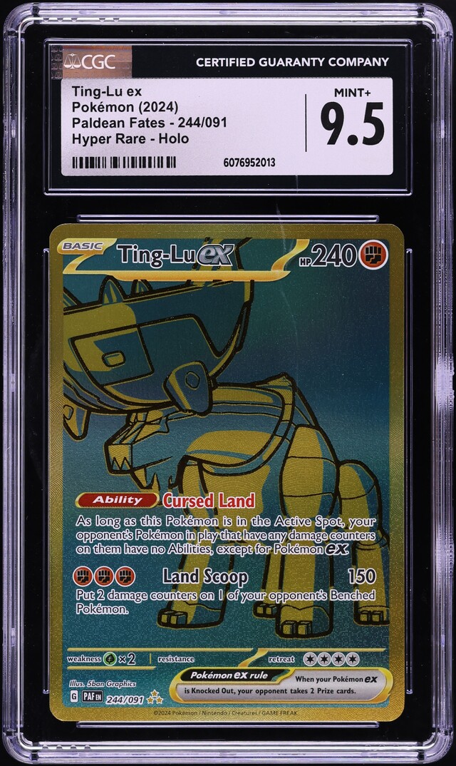 2024 Pokemon SV Paldean Fates HR Ting-Lu ex #244 CGC 9.5 MINT+