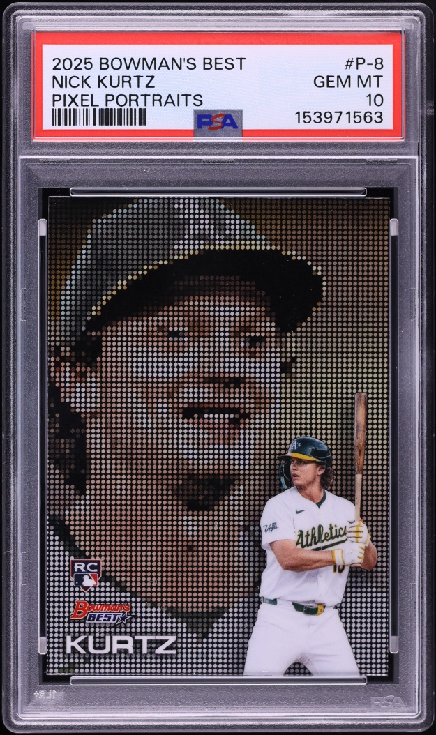 2025 Bowman's Best Pixel Portraits Nick Kurtz ROOKIE #P-8 PSA 10 GEM MINT