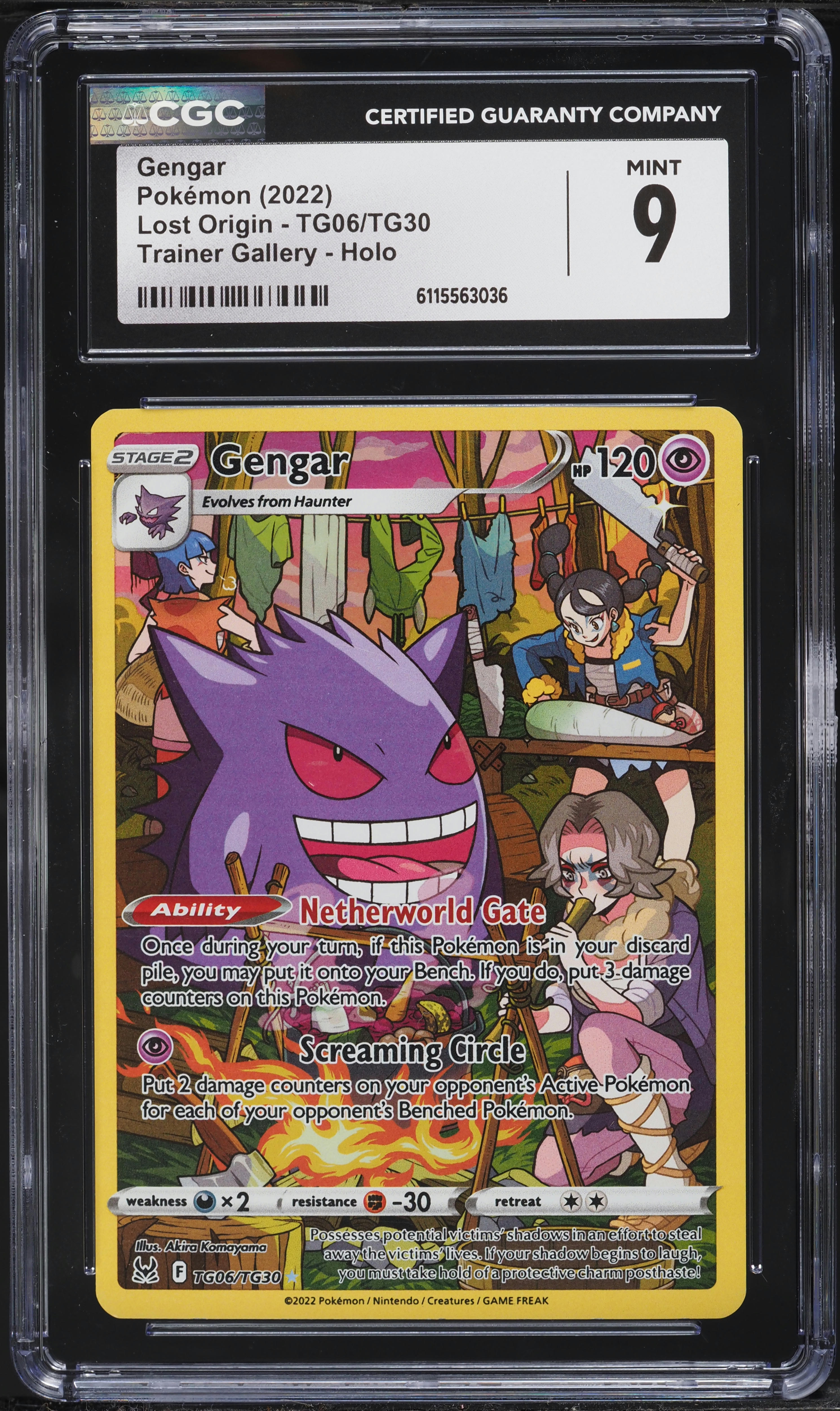2022 Pokemon Sword & Shield Lost Origin CHR Gengar #TG06 CGC 9 MINT