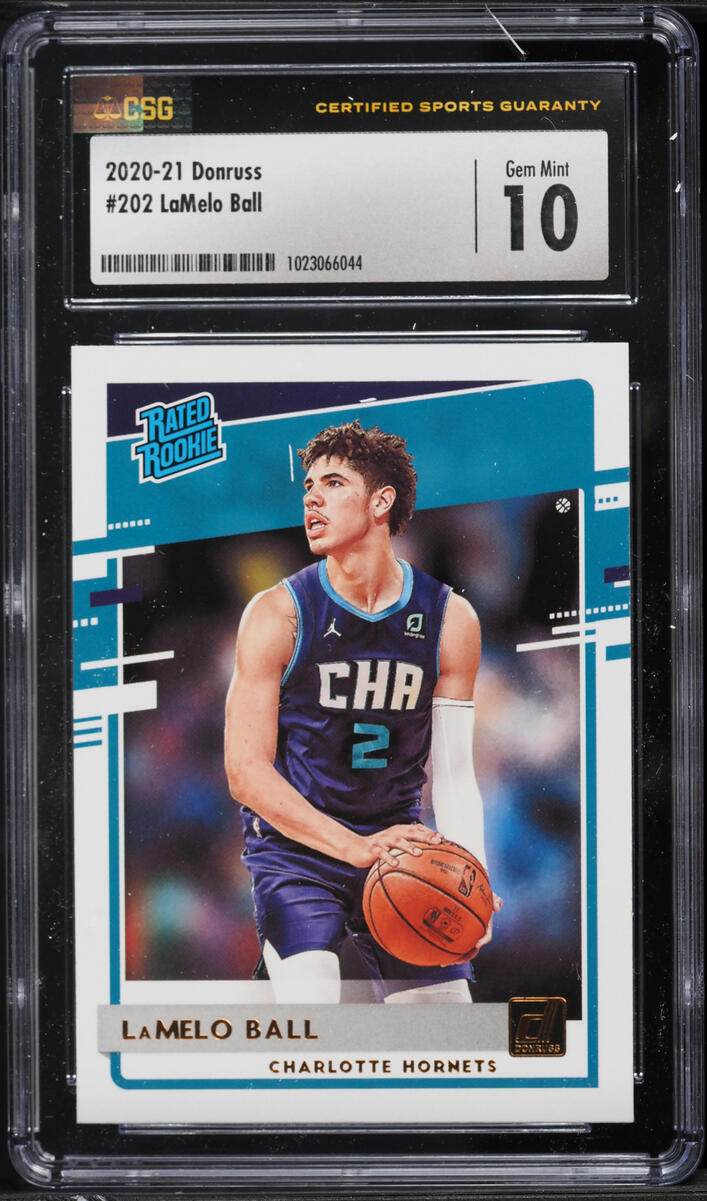 2020 Donruss Basketball LaMelo Ball ROOKIE #202 CSG 10 GEM MINT