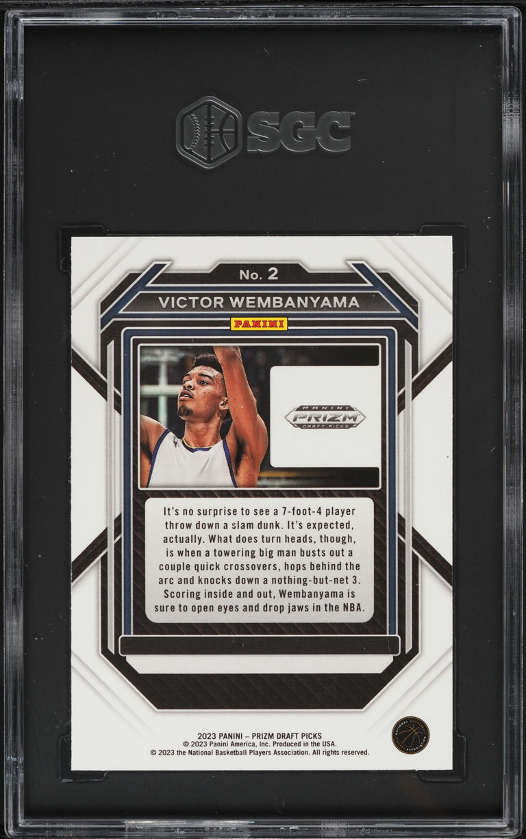 2023 Panini Prizm Draft Picks Victor Wembanyama ROOKIE #2 SGC 8.5 NM-MT+