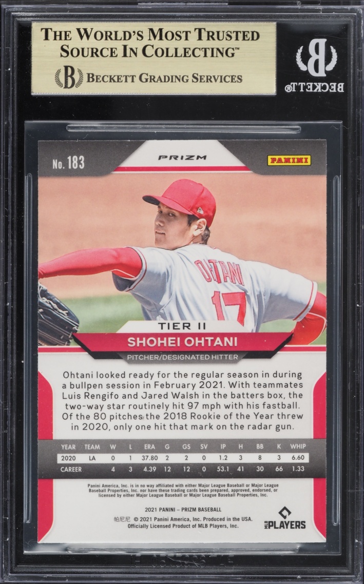 2021 Panini Prizm Green Shohei Ohtani #183 BGS 9.5 GEM MINT