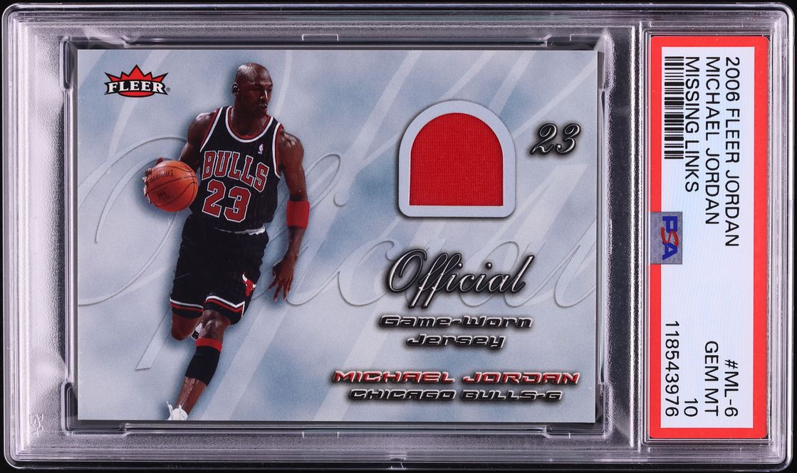 2006 Fleer Missing Links Michael Jordan PATCH #ML-6 PSA 10 GEM MINT