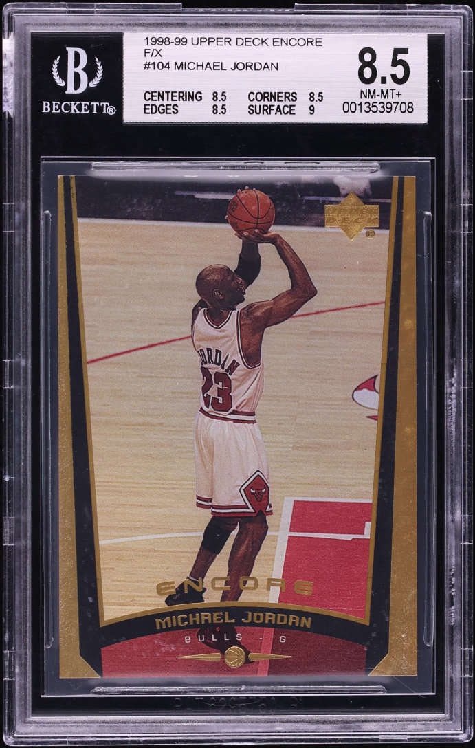 1998 Upper Deck Encore F/X Michael Jordan /125 #104 BGS 8.5 NM-MT+