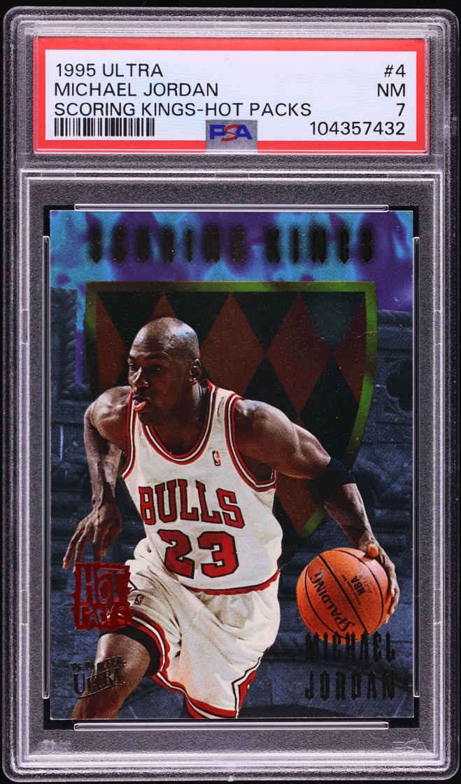 1995 Ultra Scoring Kings Hot Packs Michael Jordan #4 PSA 7 NRMT