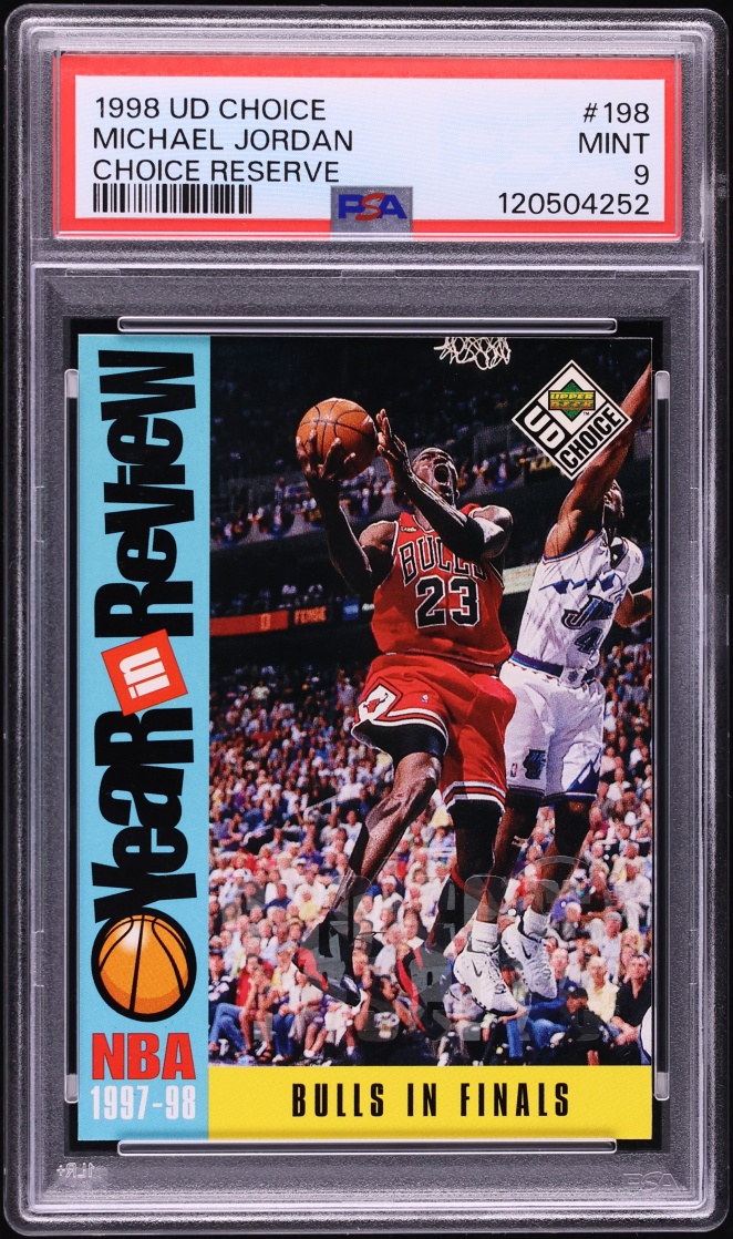 1998 UD Choice Reserve Michael Jordan #198 PSA 9 MINT