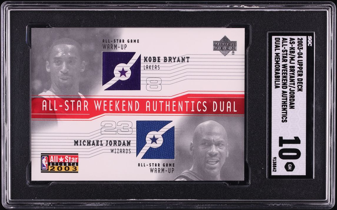 2003 Upper Deck All-Star Weekend Kobe Bryant Michael Jordan PATCH #AS-KB/MJ SGC 10 GEM MINT