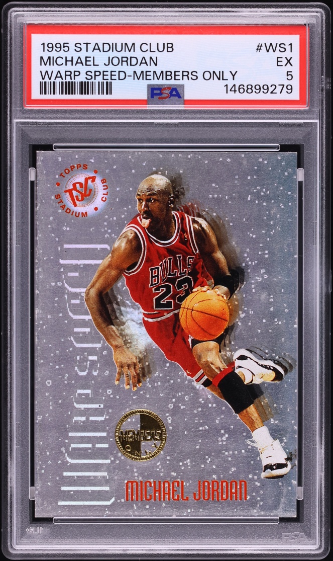 1995 Stadium Club Warp Speed Members Only Michael Jordan #WS1 PSA 5 EX