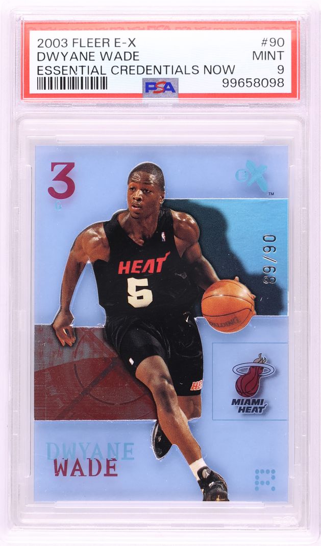 2003 Fleer E-X Essential Credentials Now Dwyane Wade ROOKIE /90 #90 PSA ...
