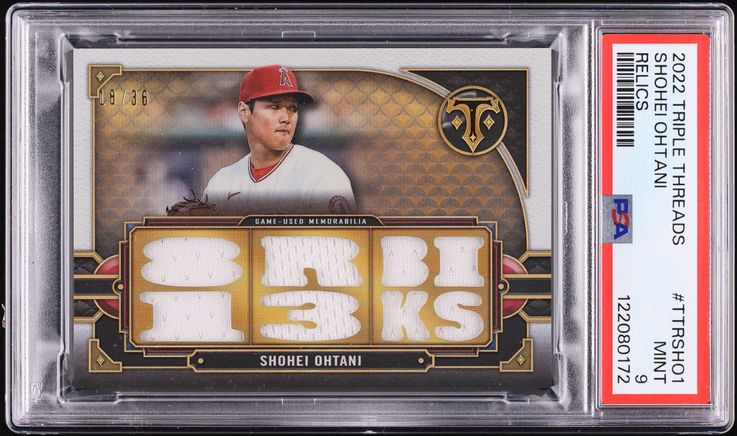 2022 Topps Triple Threads Wood Shohei Ohtani PATCH AUTO 1/1 #TTAR