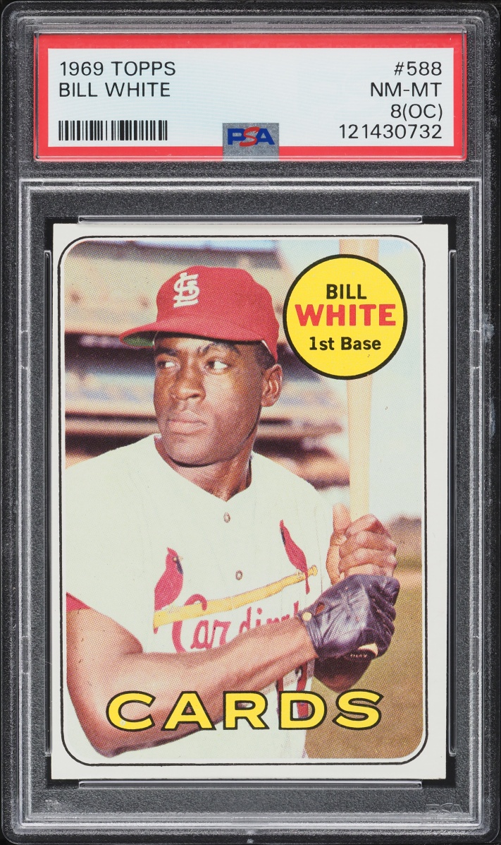 1969 Topps Bill White #588 PSA 8(oc) NM-MT